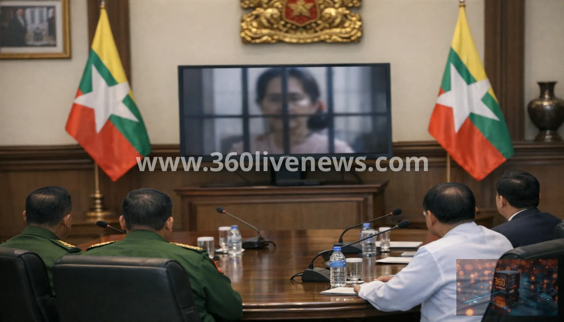 Myanmar releases first images of detained Aung San Suu Kyi in two months after King Charles package