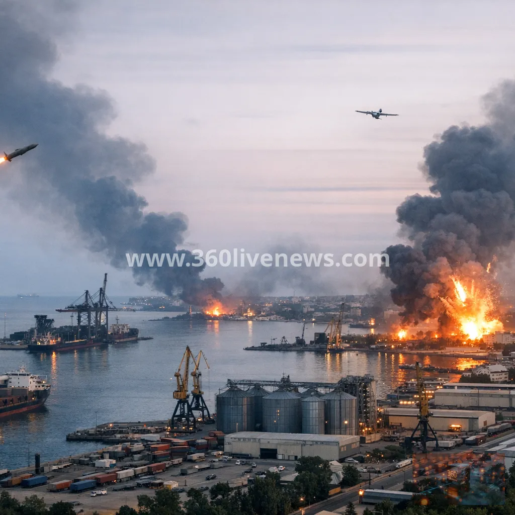 Russia intensifies strikes across Ukraine as Black Sea ship attack kills crew member