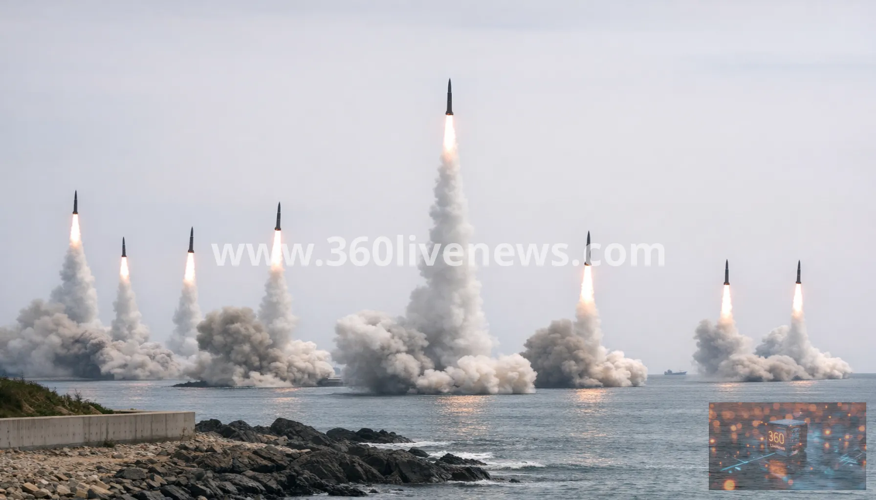 North Korea fires about 10 short-range ballistic missiles after drills are scaled back