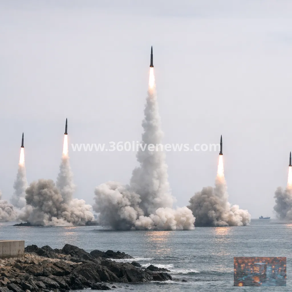 North Korea fires about 10 short-range ballistic missiles after drills are scaled back