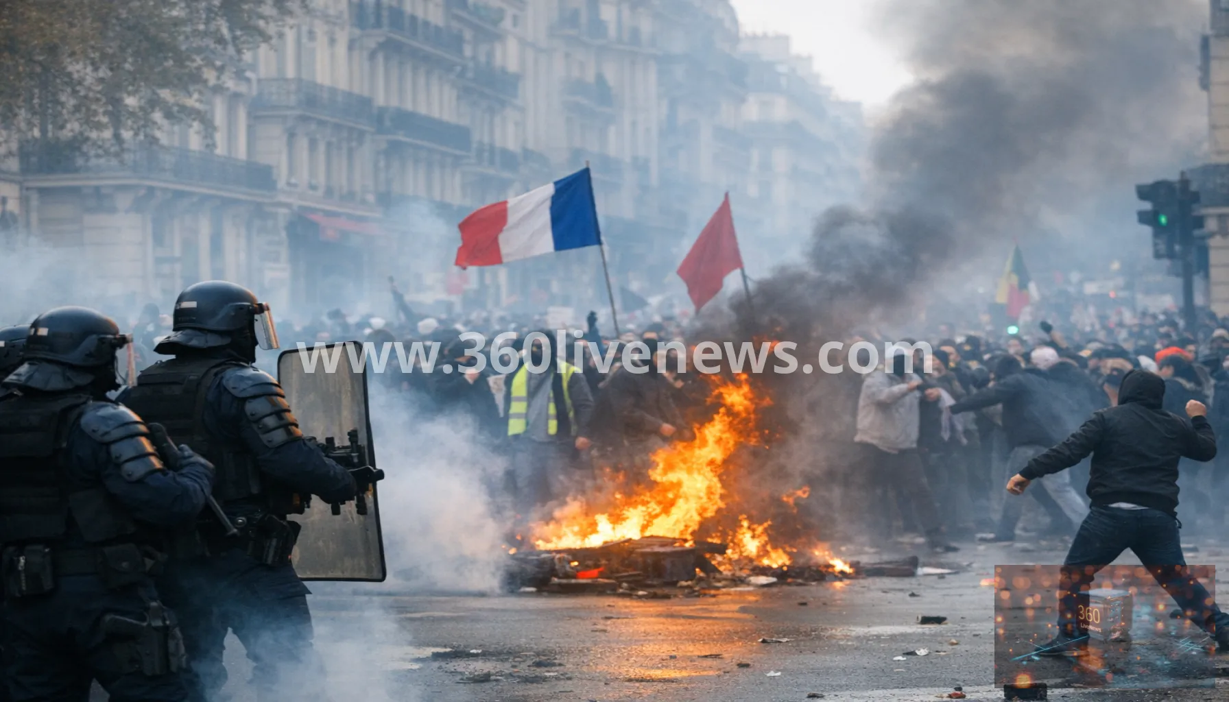 France sees nationwide clashes during protests over rising living costs
