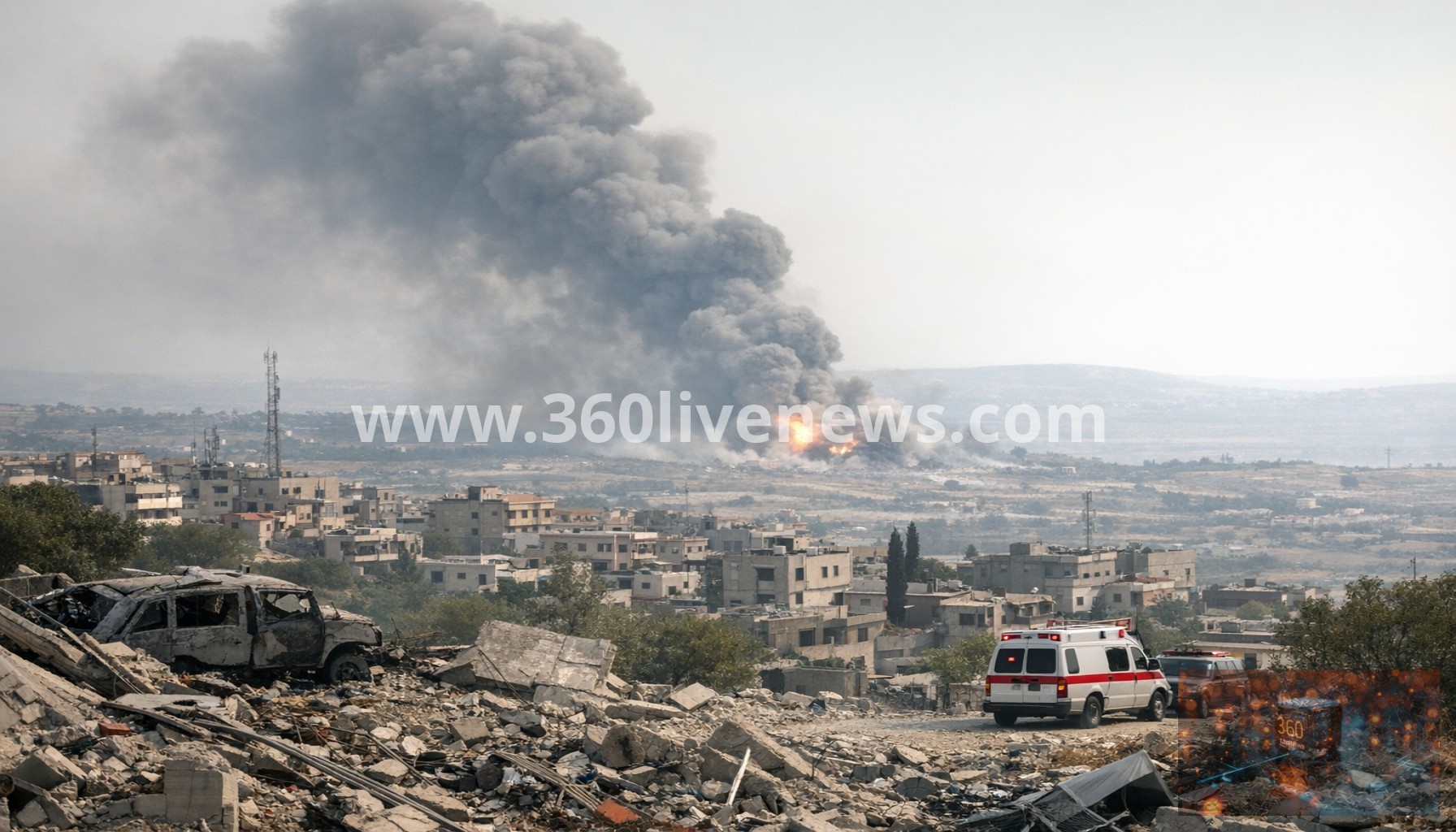 Israeli Airstrikes Kill Eight in Southern Lebanon Including Rescue Workers