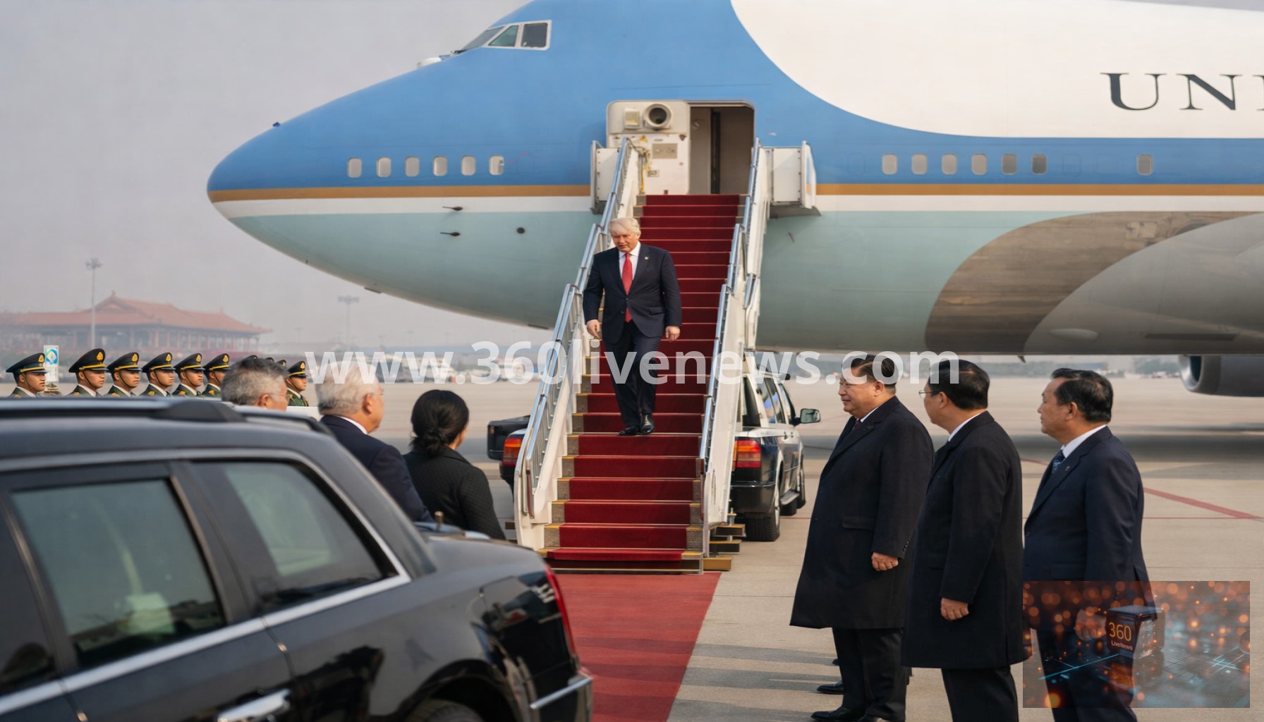 Trump arrives in Beijing for summit talks with Xi Jinping