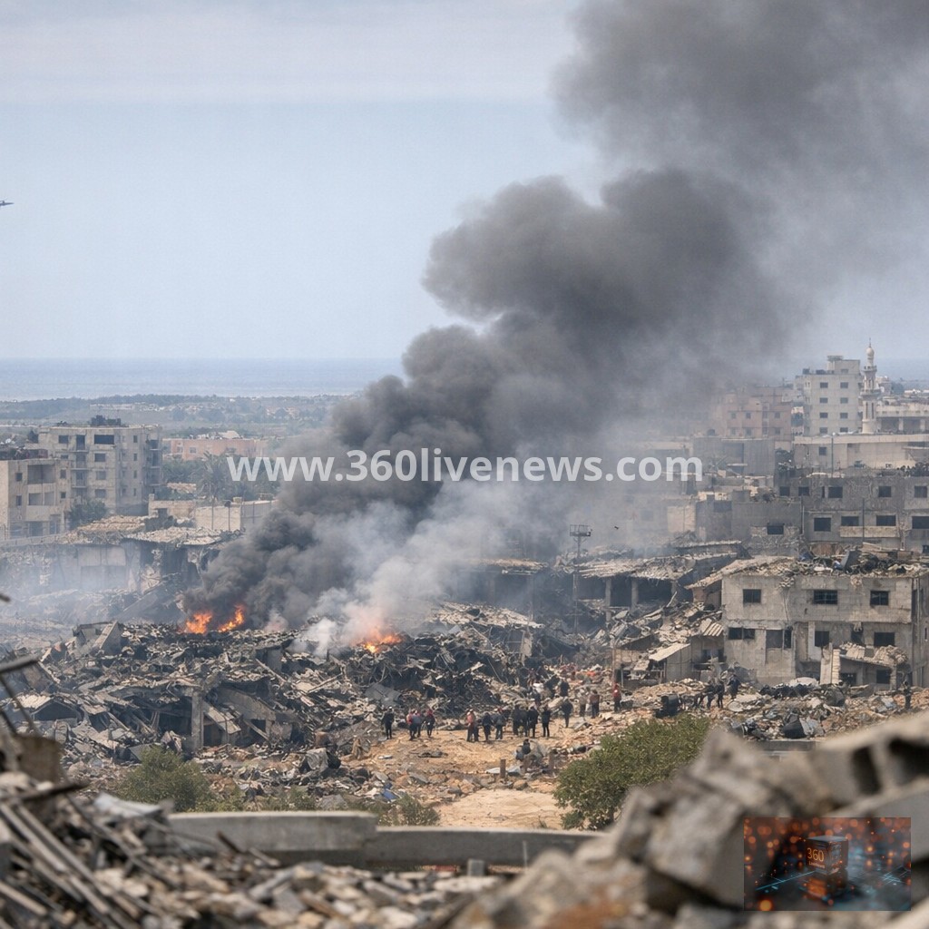 Israeli strikes in Gaza injure Hamas leader's son and kill at least five