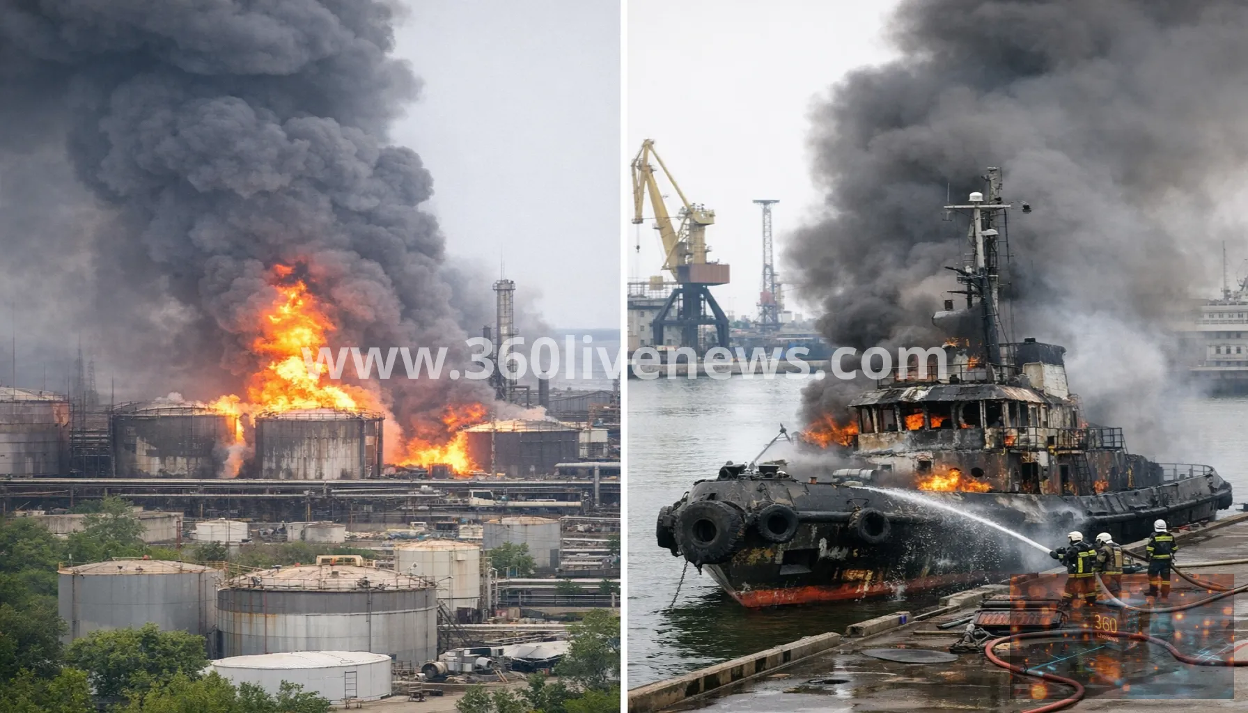 Russian strikes hit fuel storage in Odesa and tugboat in Mykolaiv amid Black Sea shipping tensions