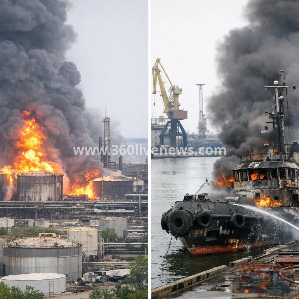 Russian strikes hit fuel storage in Odesa and tugboat in Mykolaiv amid Black Sea shipping tensions