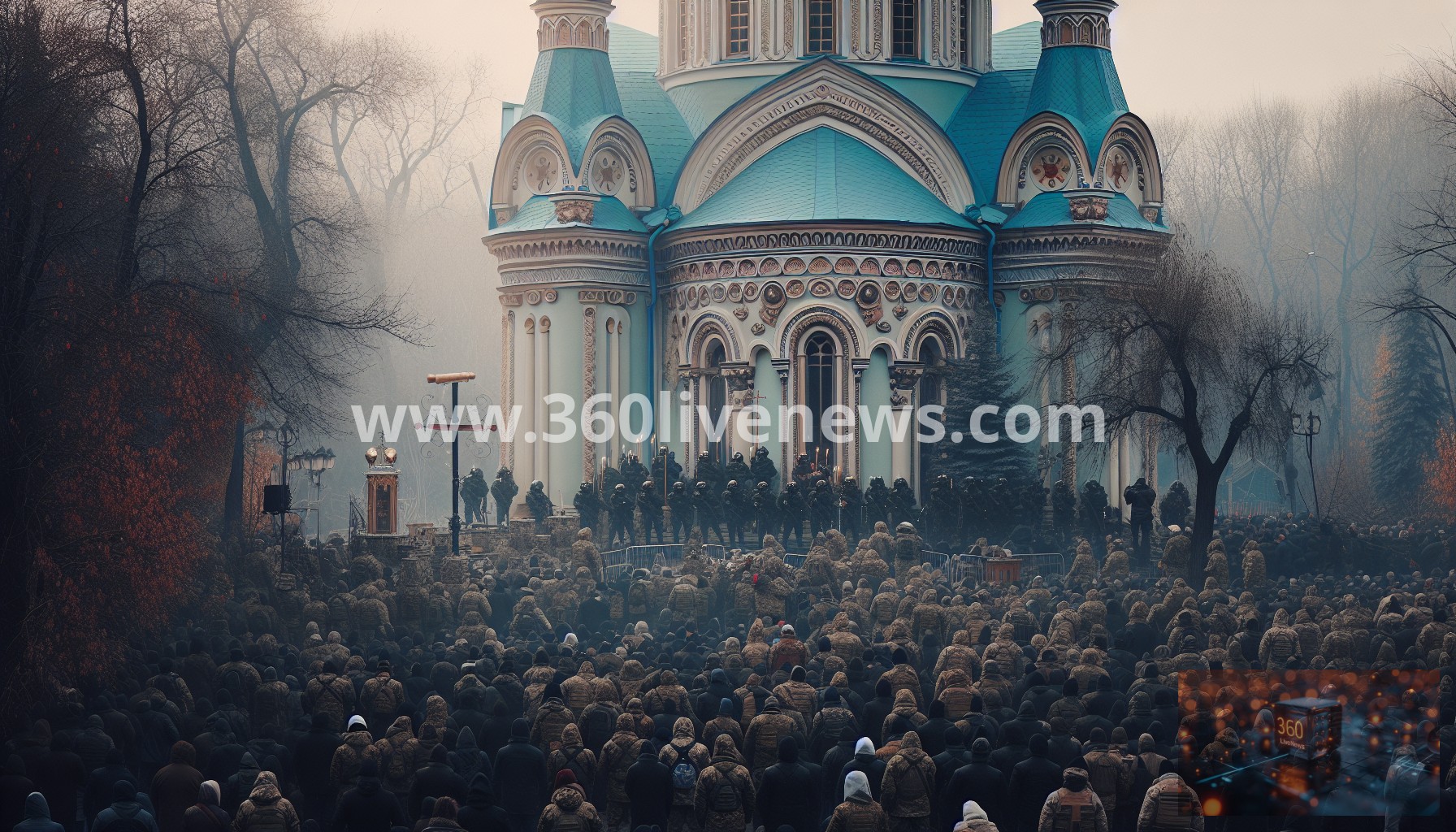 Ukraine commemorates four years of conflict with Russia during church service in Kyiv