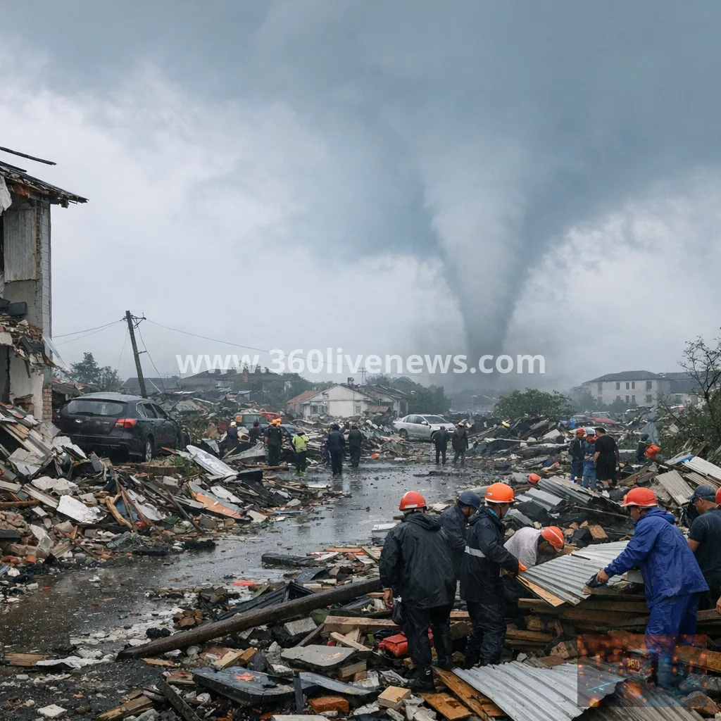 Rare tornadoes and severe thunderstorms kill at least 11 in China's Hubei province
