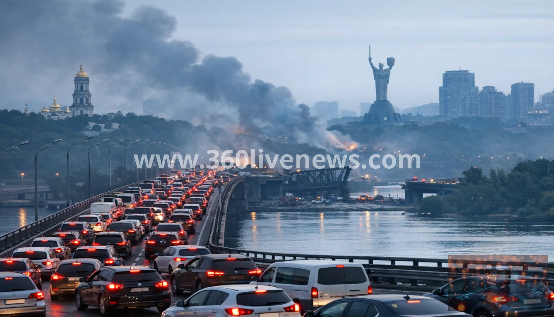 Kyiv bridges hit again as Russian strikes intensify on critical infrastructure