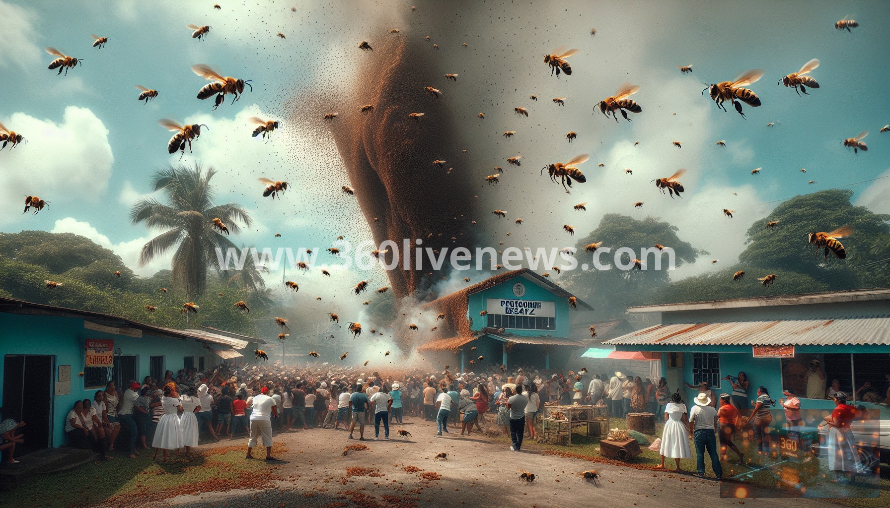 Swarm of Africanised bees injures 150 during Easter event in Panama, with 50 hospitalized