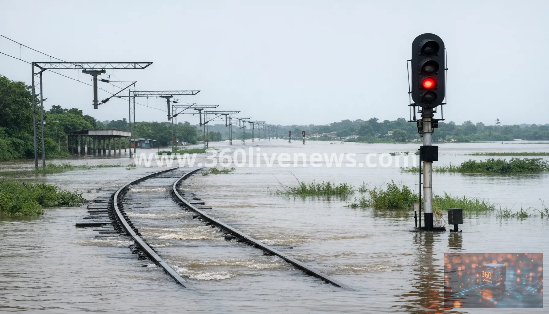 Assam floods suspend train services near Simaluguri as tracks go under water
