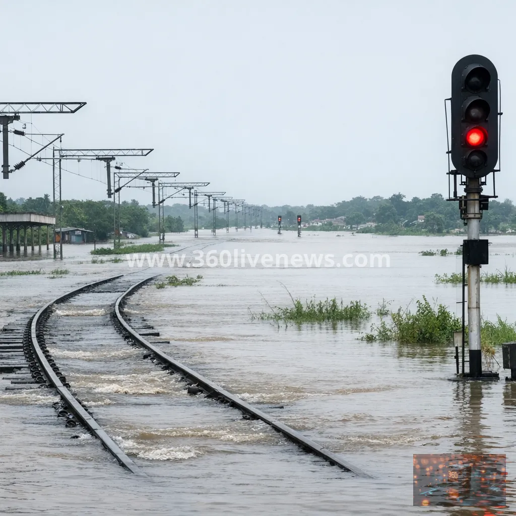 Assam floods suspend train services near Simaluguri as tracks go under water