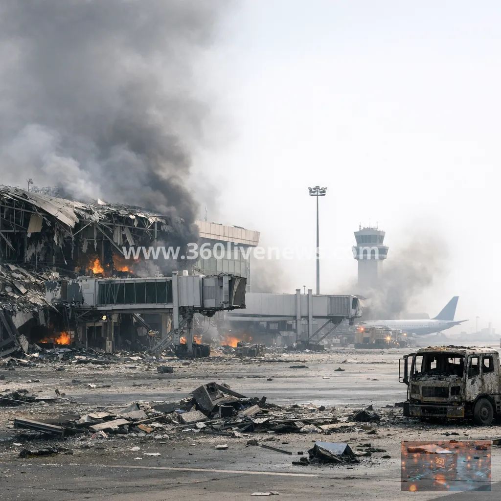 Iranian drone attack damages Kuwait airport amid regional strike exchanges
