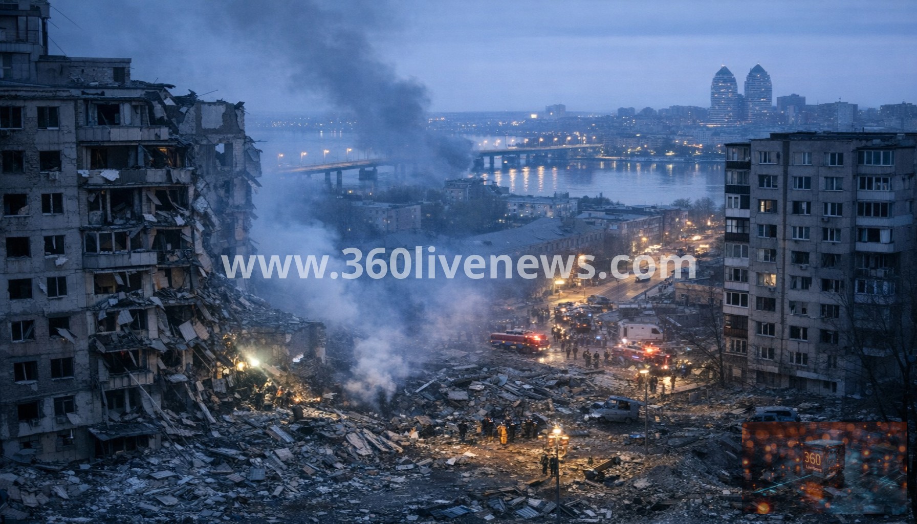 Russian strikes across Ukraine kill four in Dnipro and damage buildings in Kyiv