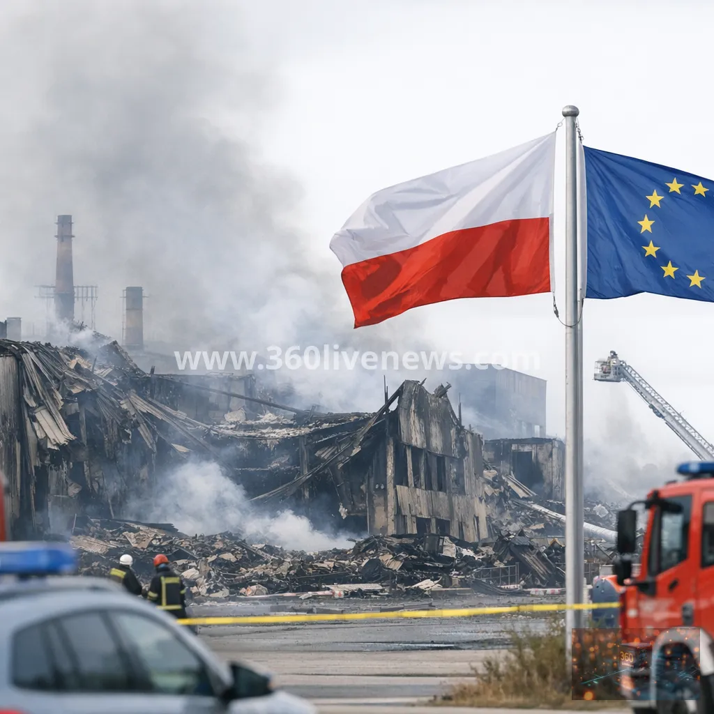 Poland opens terror probe after fire at drone parts factory near Warsaw