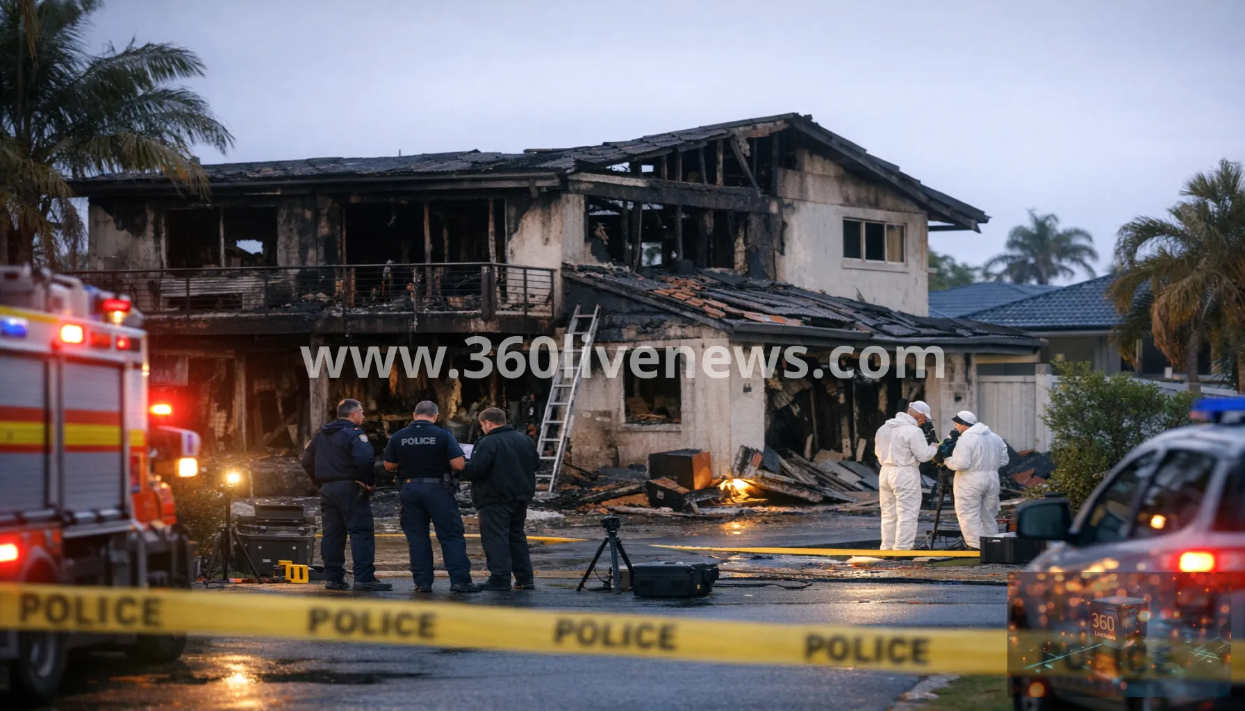 Suspicious Gold Coast house fire leaves two people fighting for life