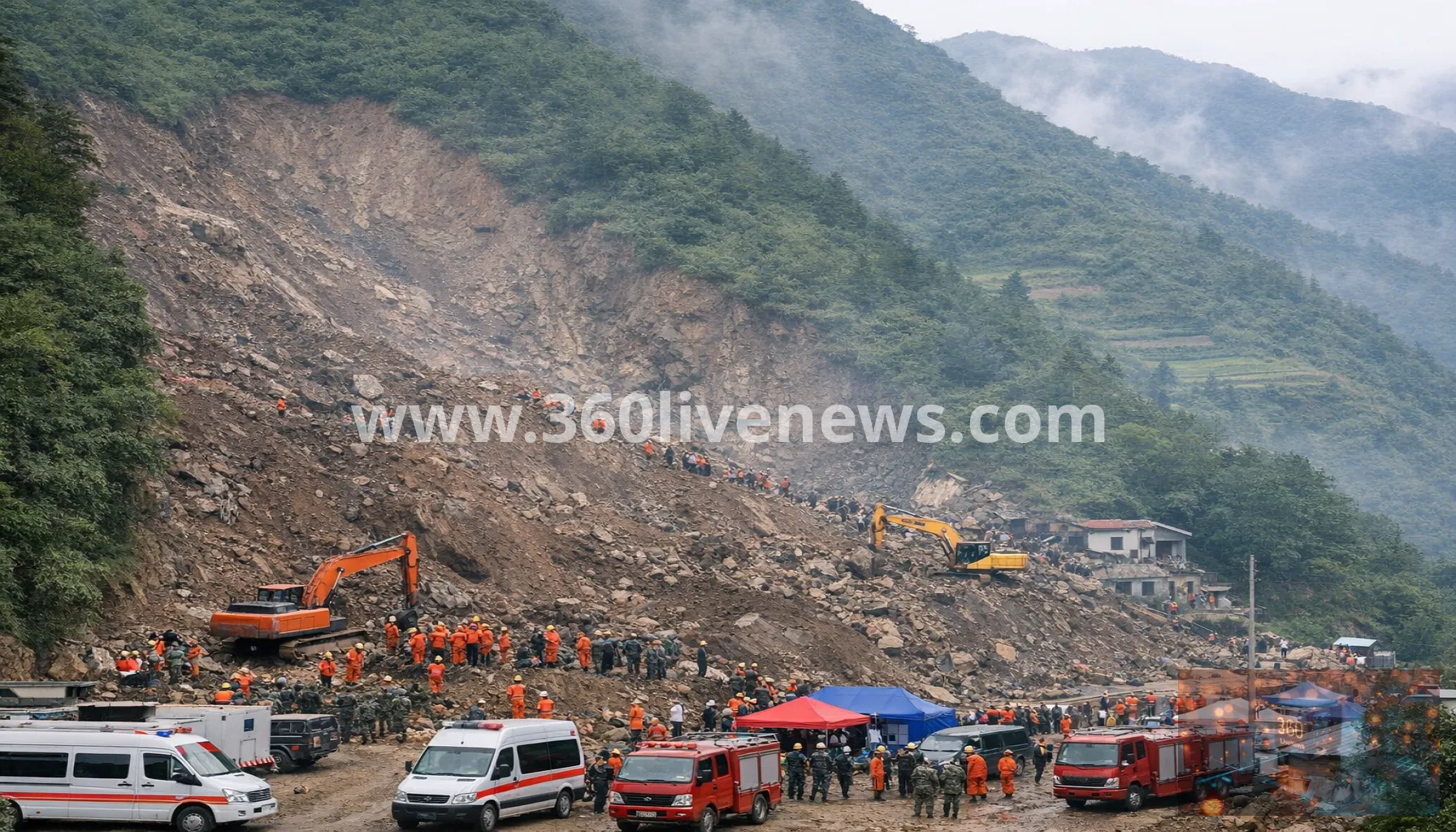 Landslide in China's Gansu leaves 16 still buried as rescue continues