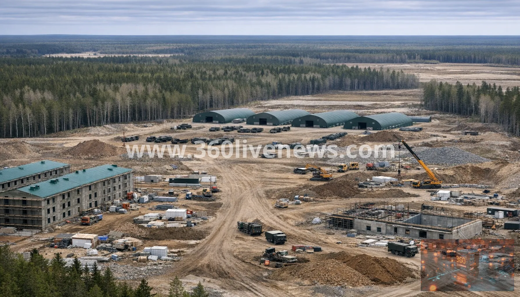 Russia begins building new military base near Finland border