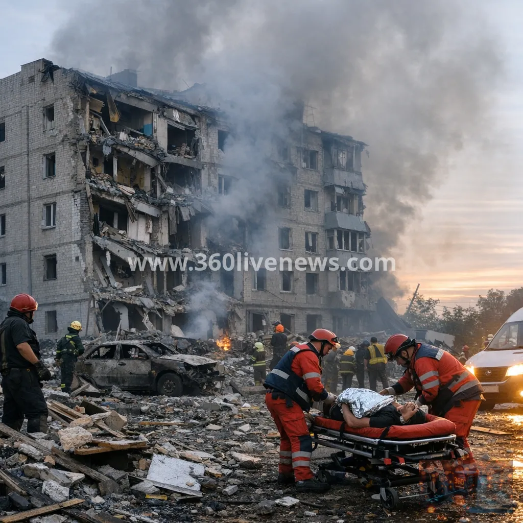 Russian drone and missile strikes hit Kyiv region, Zaporizhzhia and Dnipro