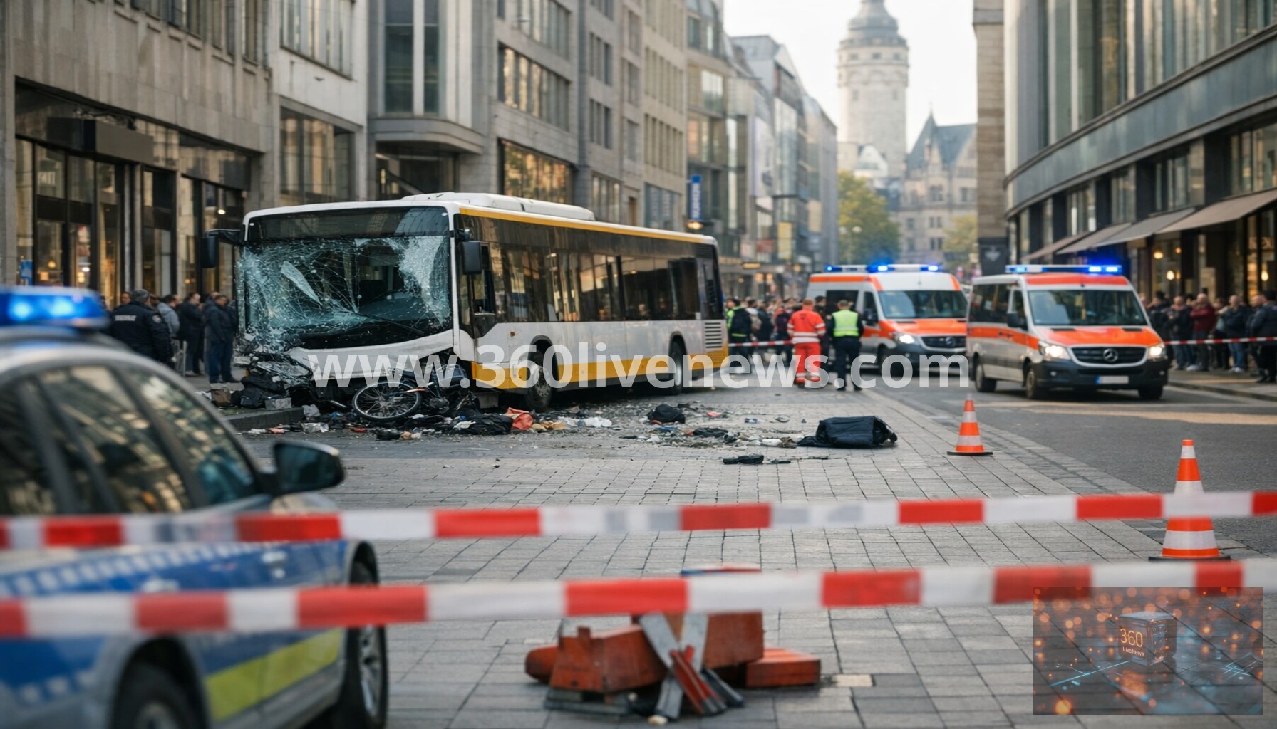 Two killed in suspected deliberate vehicle ramming in Leipzig shopping area