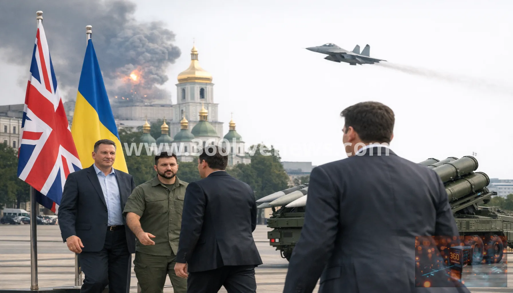 Ukraine and Russia trade strikes as Burnham heads to Kyiv with missile technology pledge