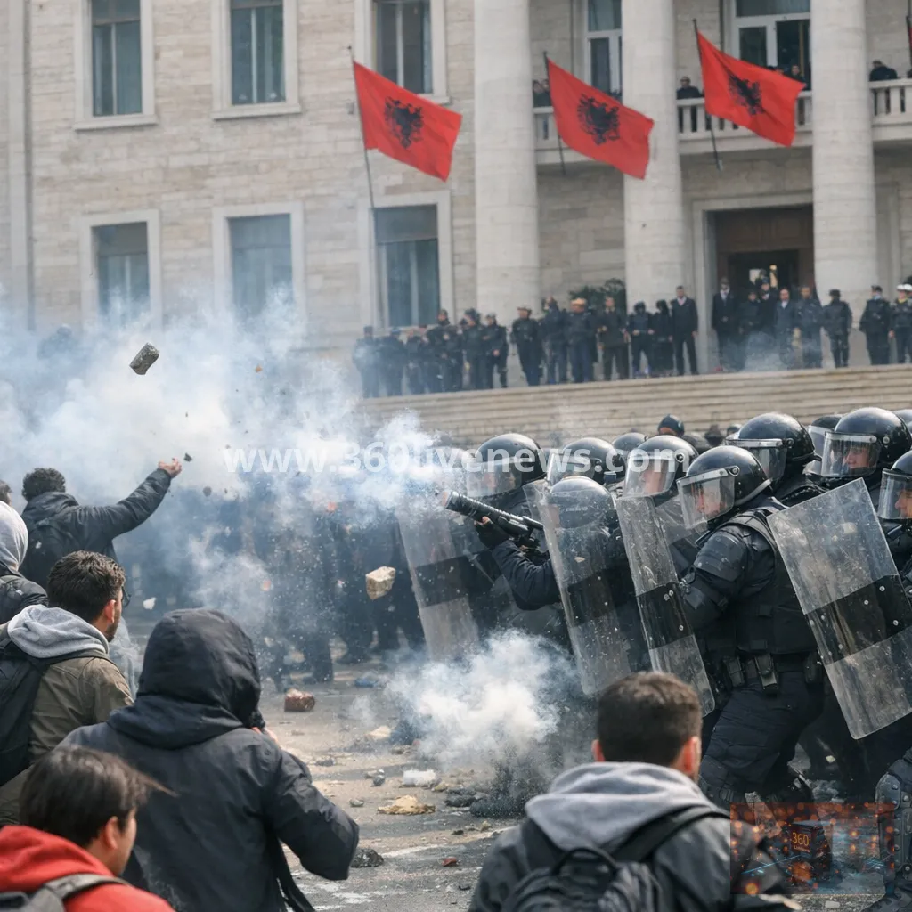 Student protests intensify in Albania as clashes continue for a fourth day