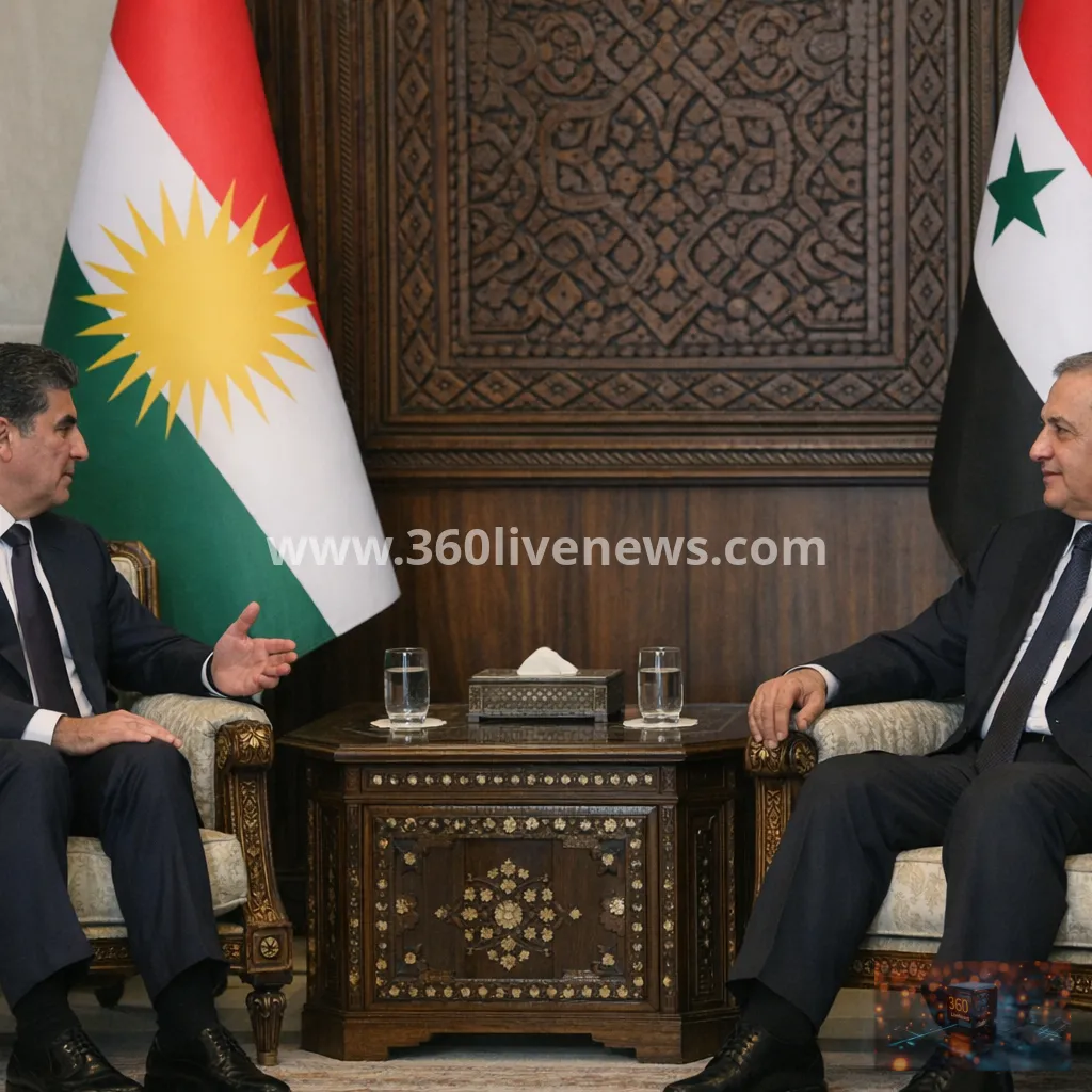 Kurdish regional leader meets Syrian president in Damascus over SDF integration and rights