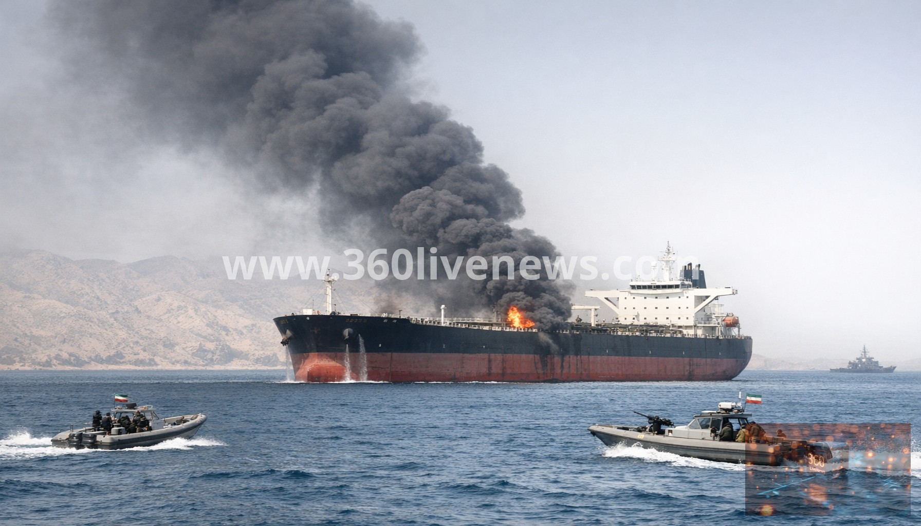 Iranian attack on cargo ship reported in Strait of Hormuz