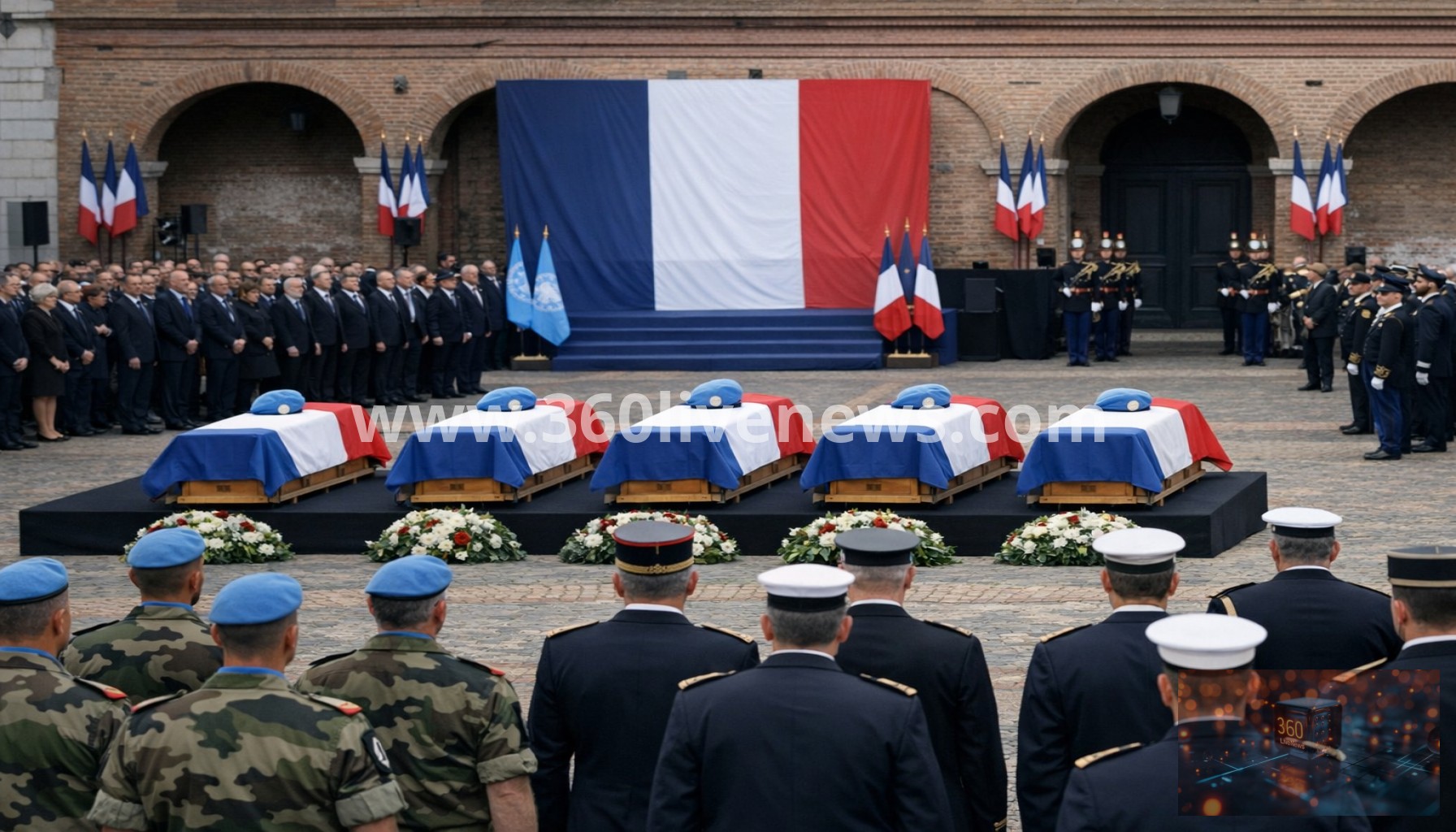 France holds national tribute for soldiers killed in Lebanon attack