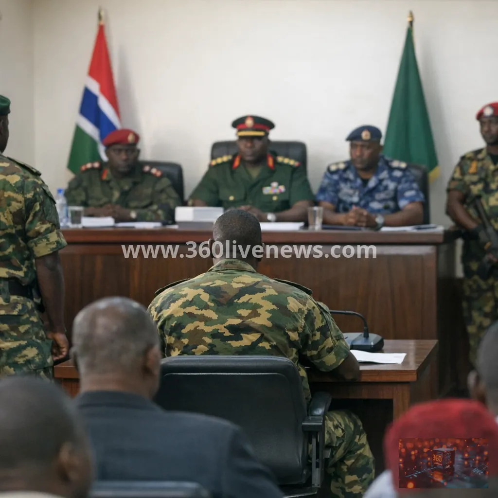Former Junglers leader Sanna Manjang appears in military trial in The Gambia