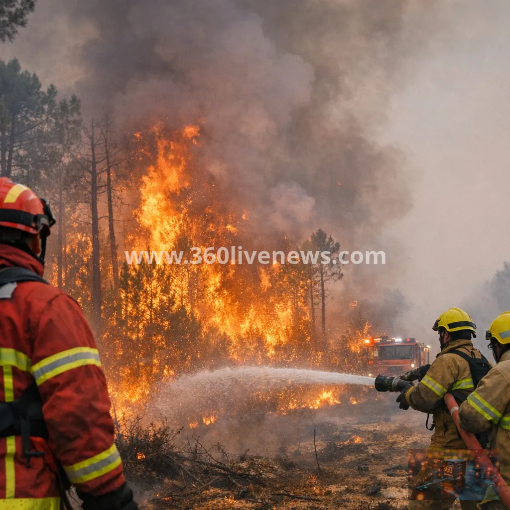 Gironde wildfires intensify as record EU fire weather drives blazes across the Mediterranean