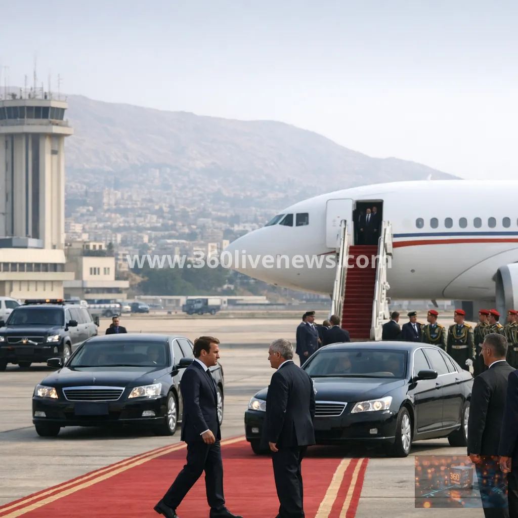 Explosions in Damascus near Macron visit route as investigation continues