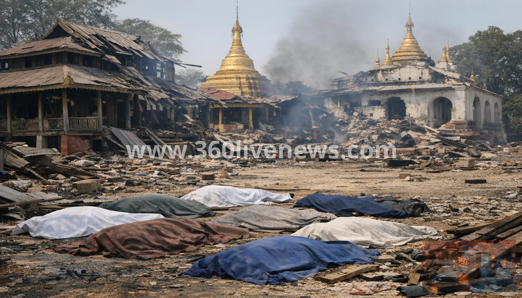 Fourteen killed in air strike on Myanmar monastery in Sagaing region