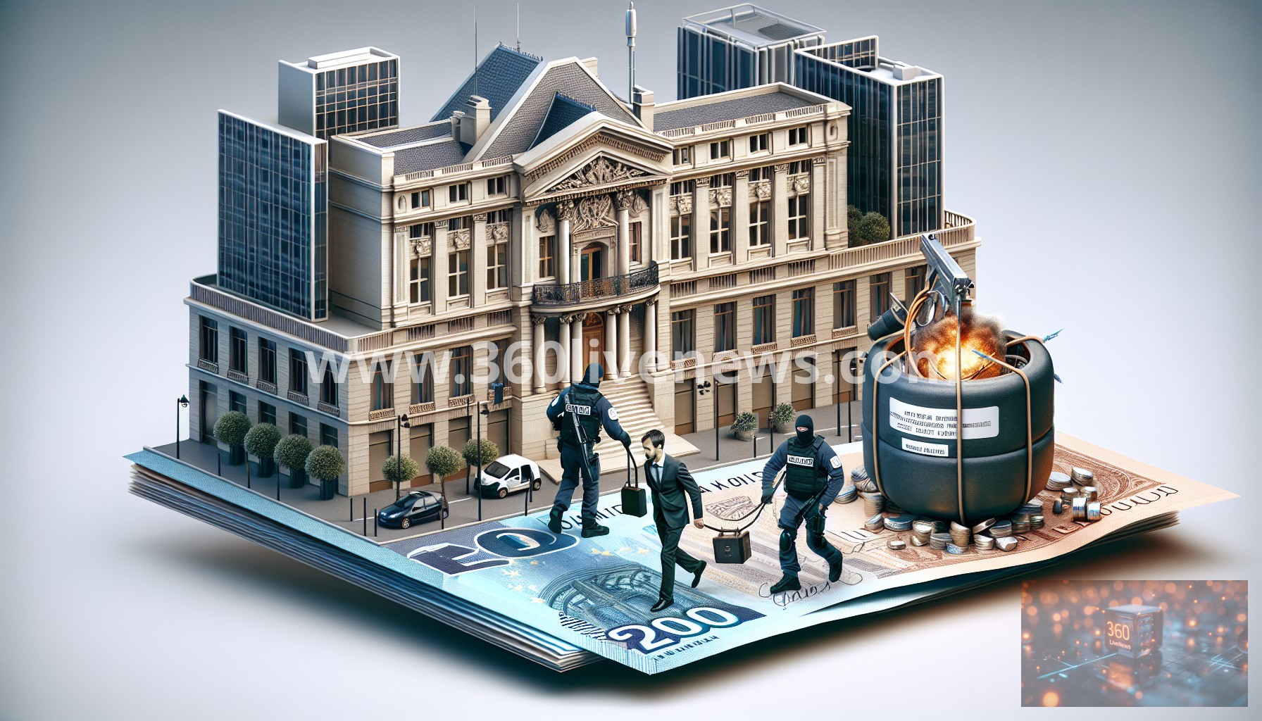 French police arrest man attempting to detonate homemade explosive outside Bank of America in Paris' 8th arrondissement