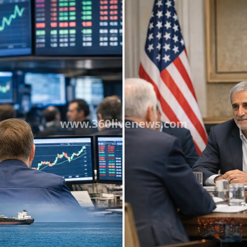 US stocks near record high as oil falls after Trump claims Iran talks are under way