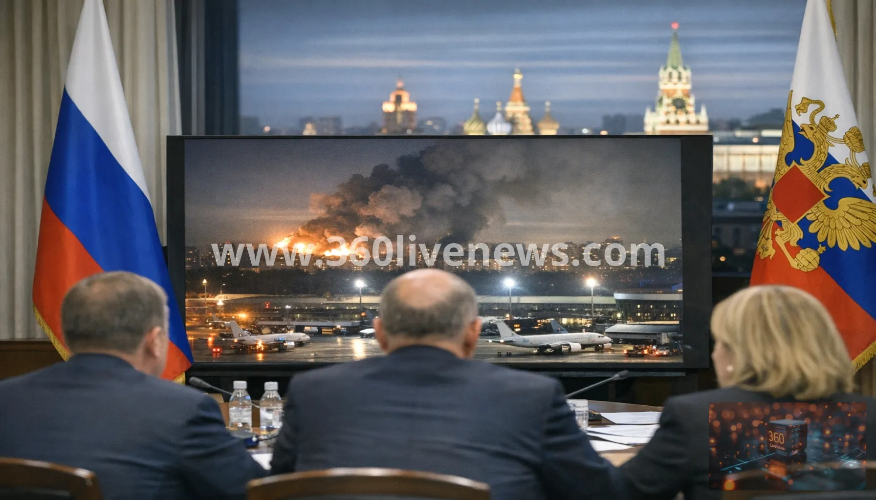 Massive drone attack on Moscow kills two and disrupts airports