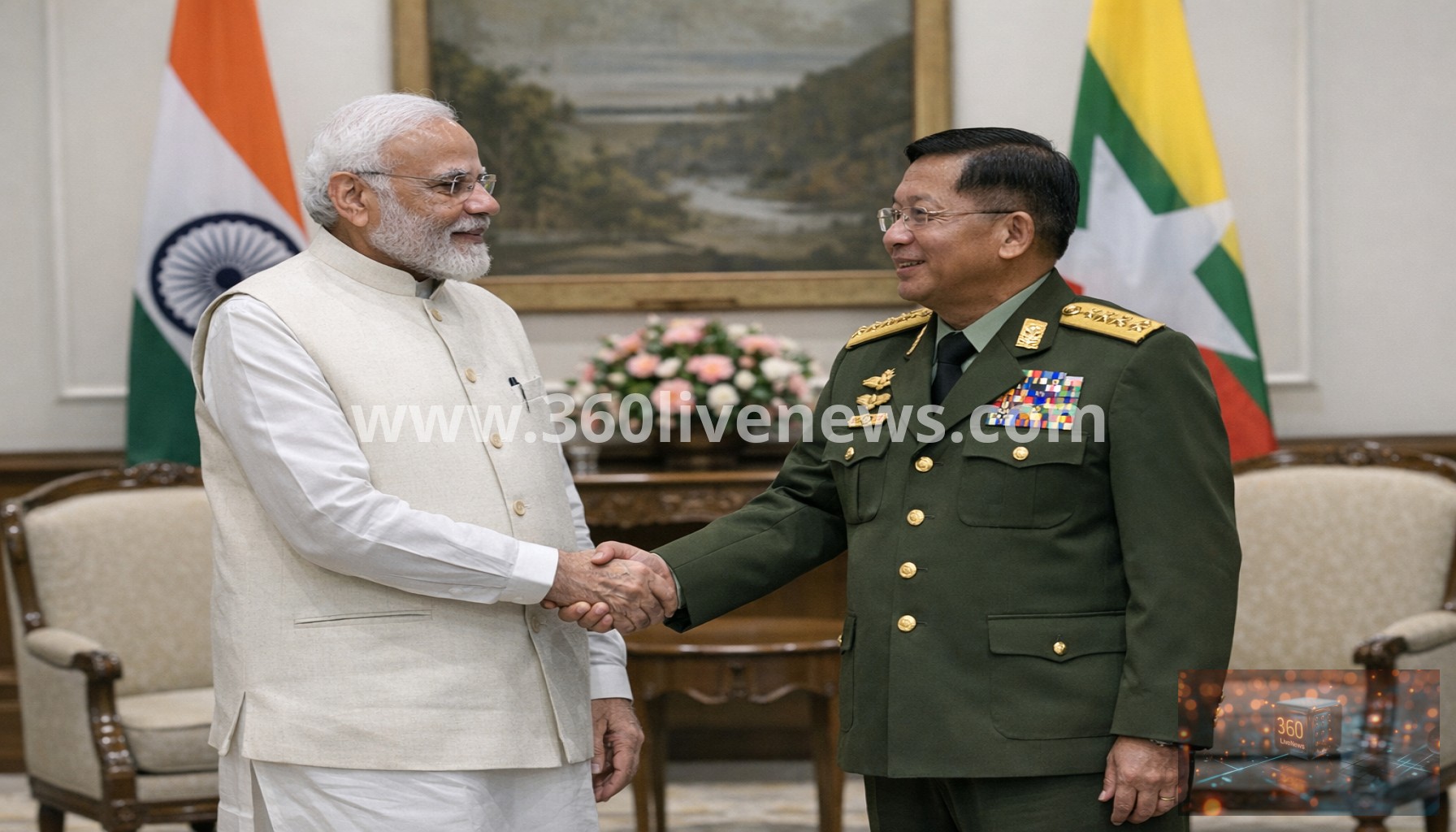 India hosts Myanmar military leader Min Aung Hlaing in New Delhi