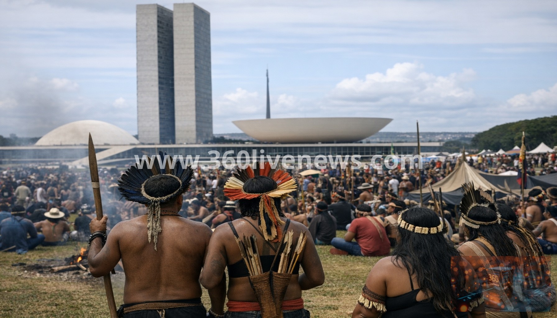 Indigenous groups in Brasília continue protests for land rights for third day, raising concerns over sovereignty and environmental issues