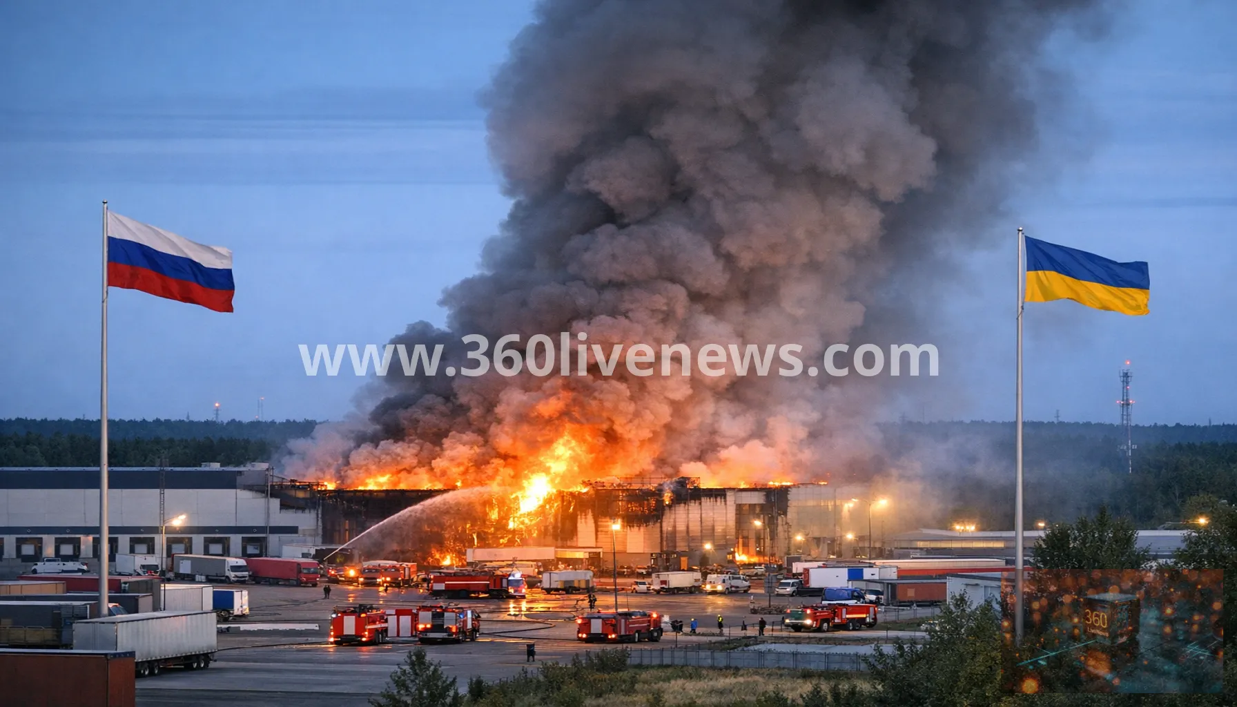 Ukrainian drone attack sets Wildberries warehouse on fire in Russia's Vladimir region