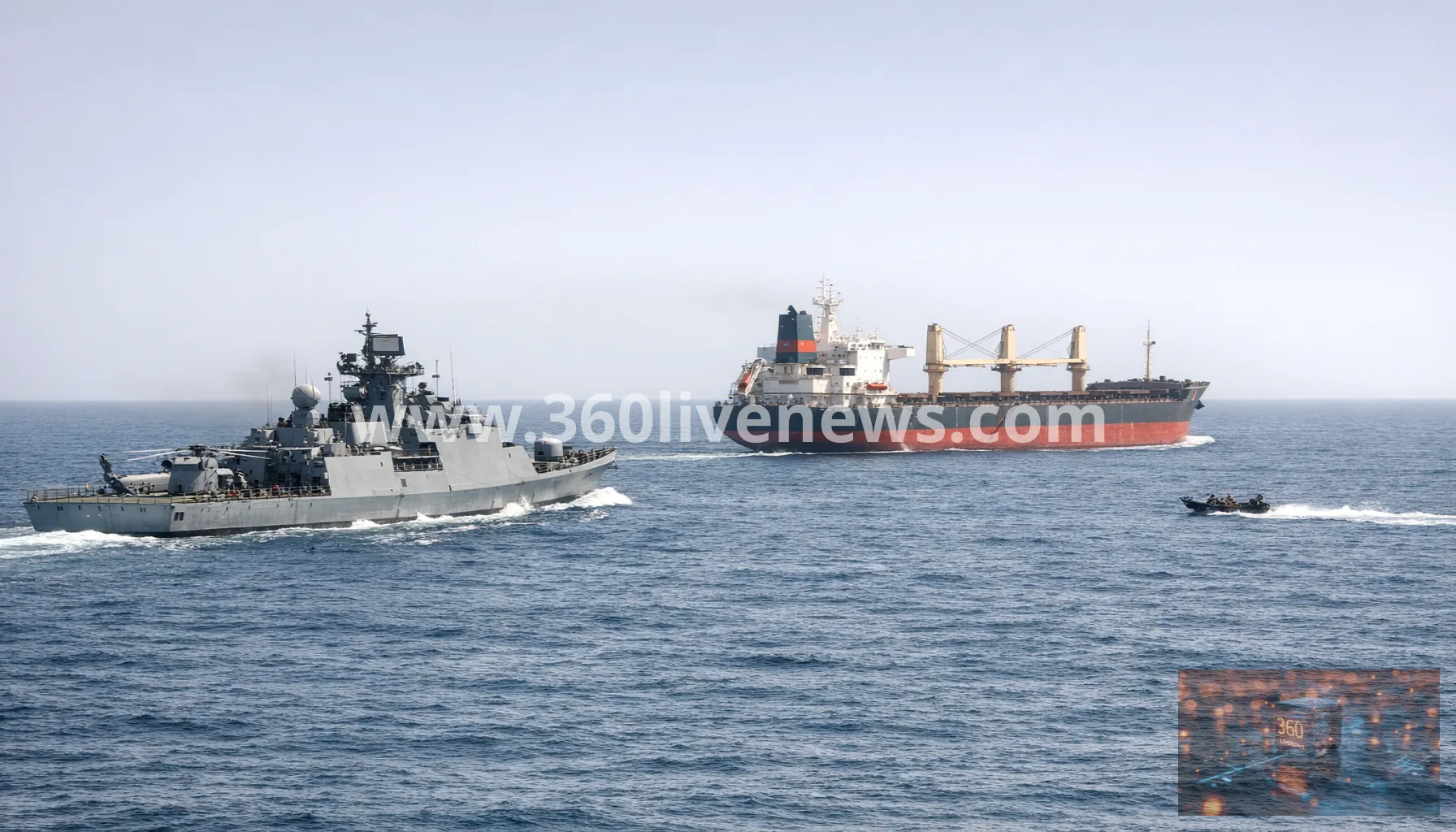 Indian Navy frigate foils piracy attempt on merchant vessel in Gulf of Aden
