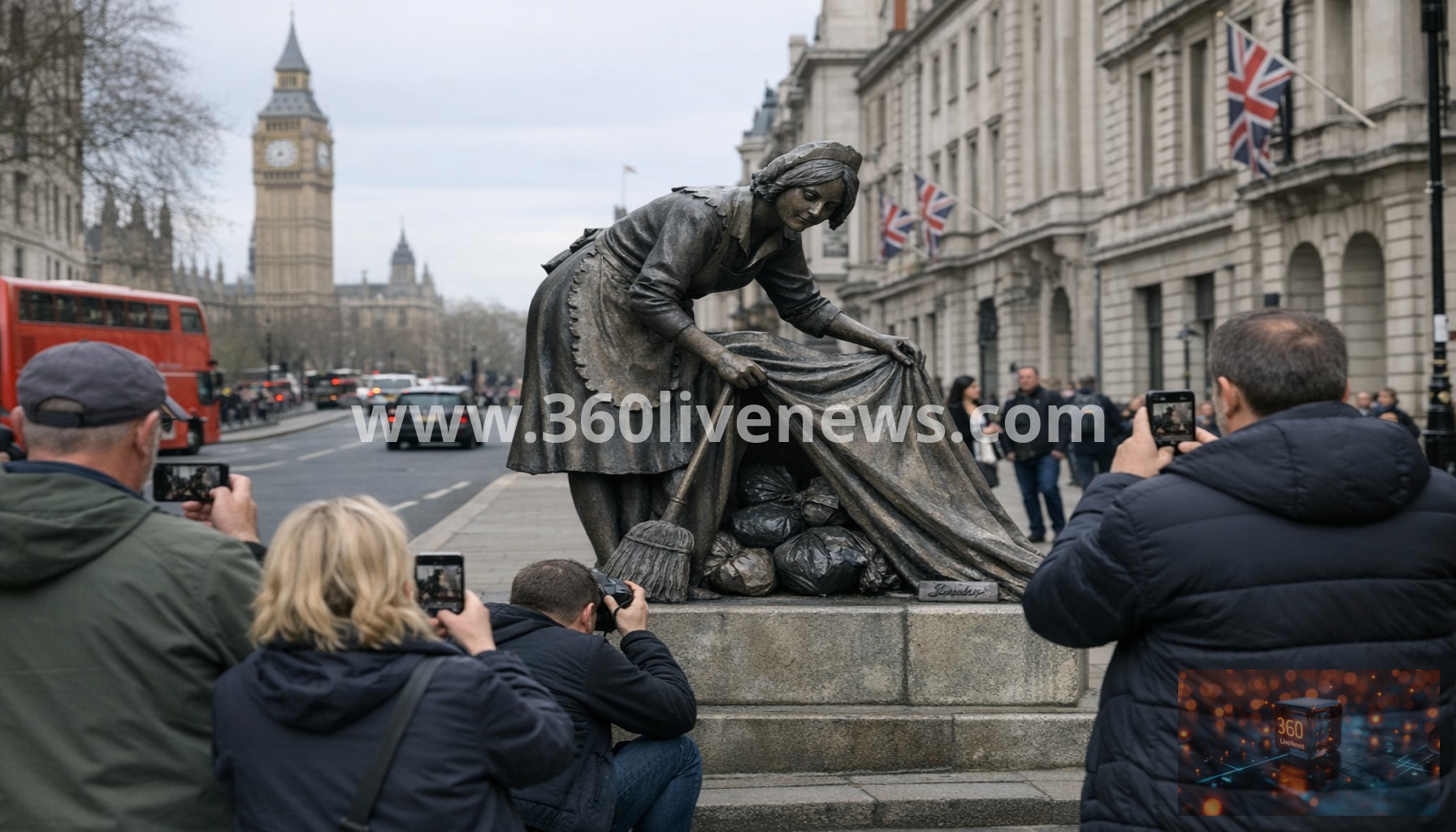 New statue bearing Banksy's signature appears in London