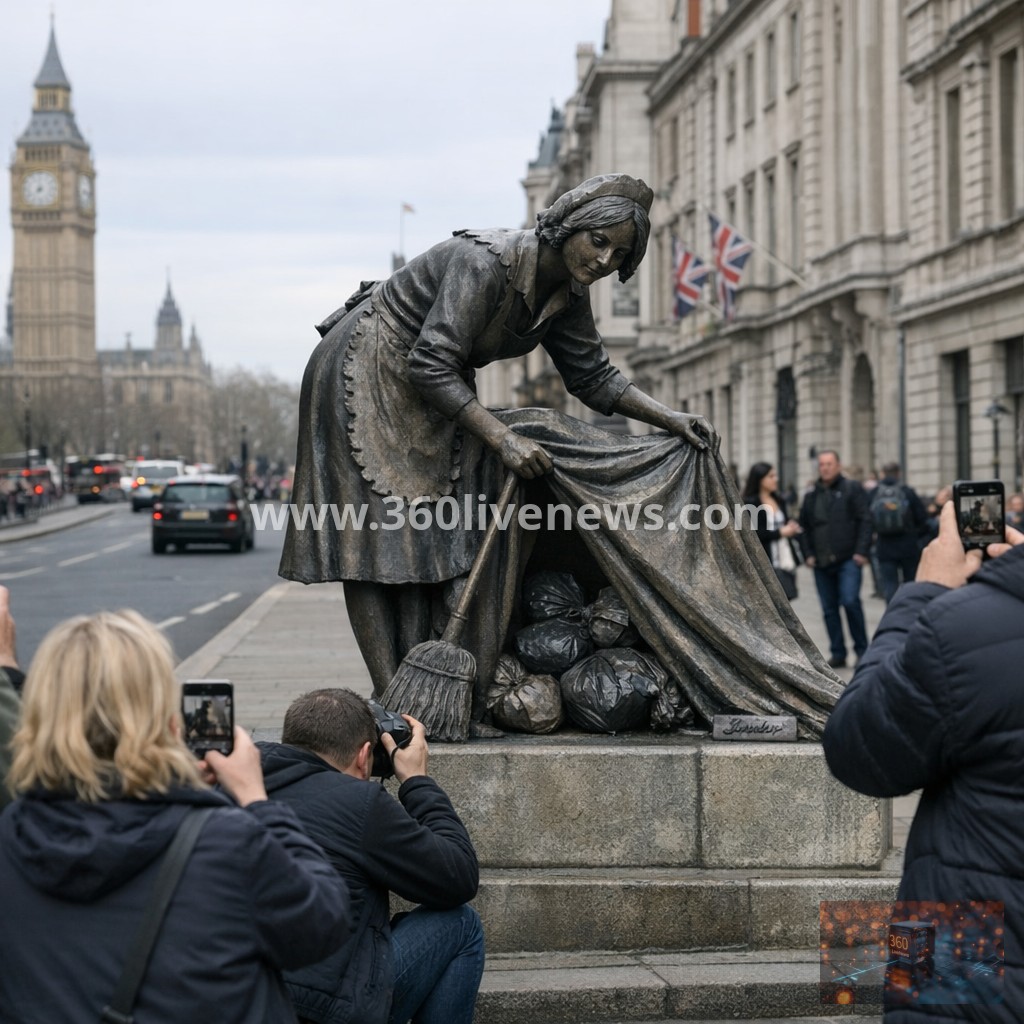 New statue bearing Banksy's signature appears in London