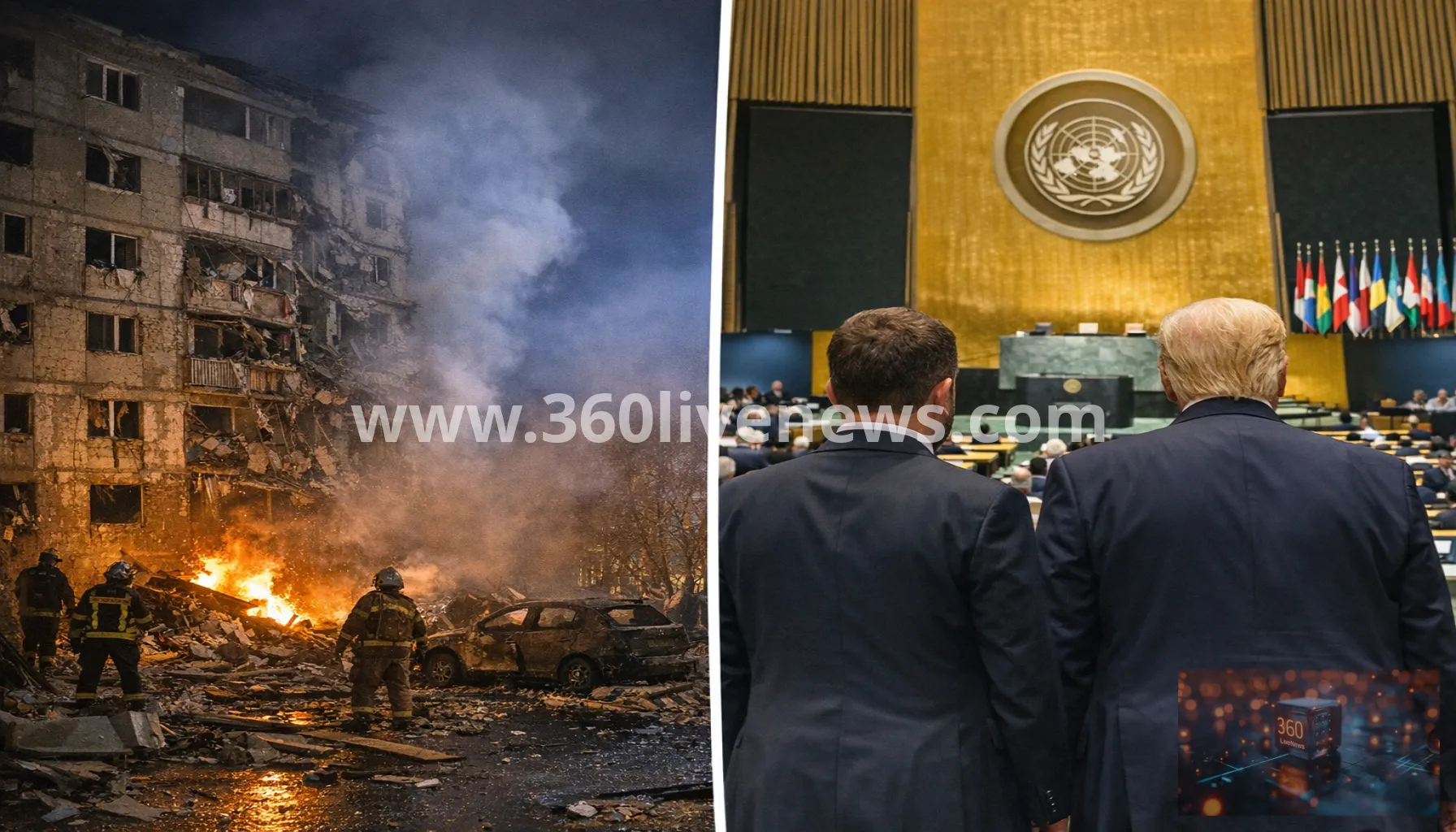 Russian drones strike Zaporizhzhia as Zelensky expects Trump meeting at UN General Assembly