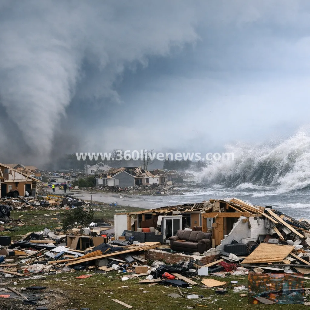 Rare EF3 tornado and meteotsunami hit Wisconsin