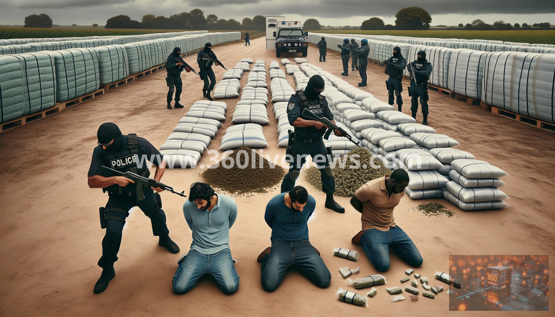 Four Arrested and €7 Million in Cannabis Seized in Co Kildare Drug Trafficking Operation