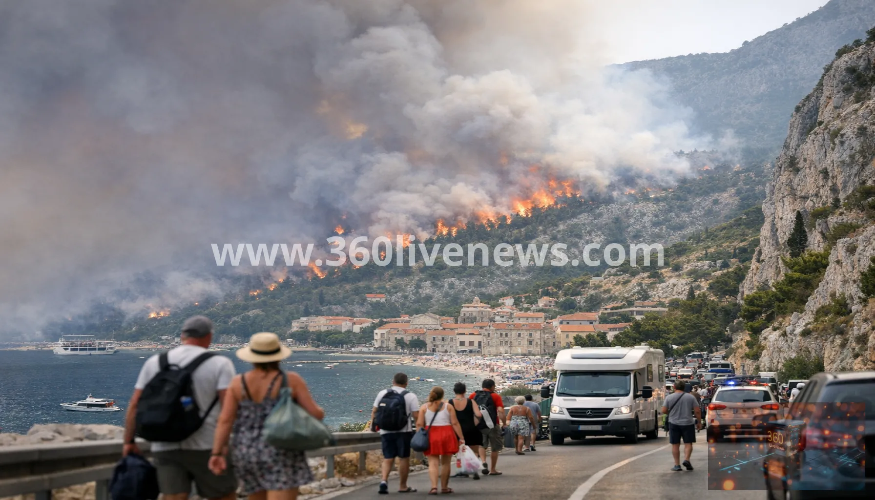 Croatia wildfire near Omiš injures 14 and disrupts holiday travel