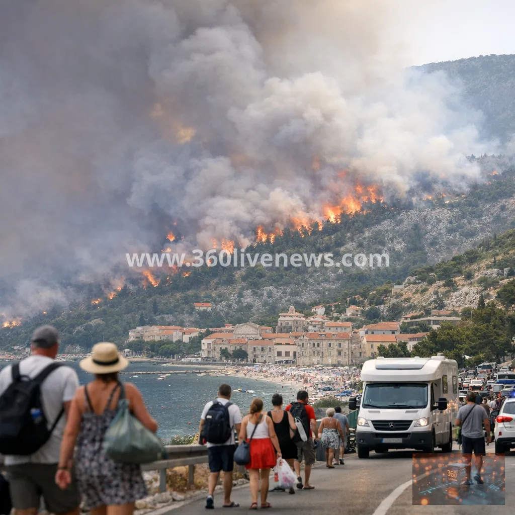 Croatia wildfire near Omiš injures 14 and disrupts holiday travel