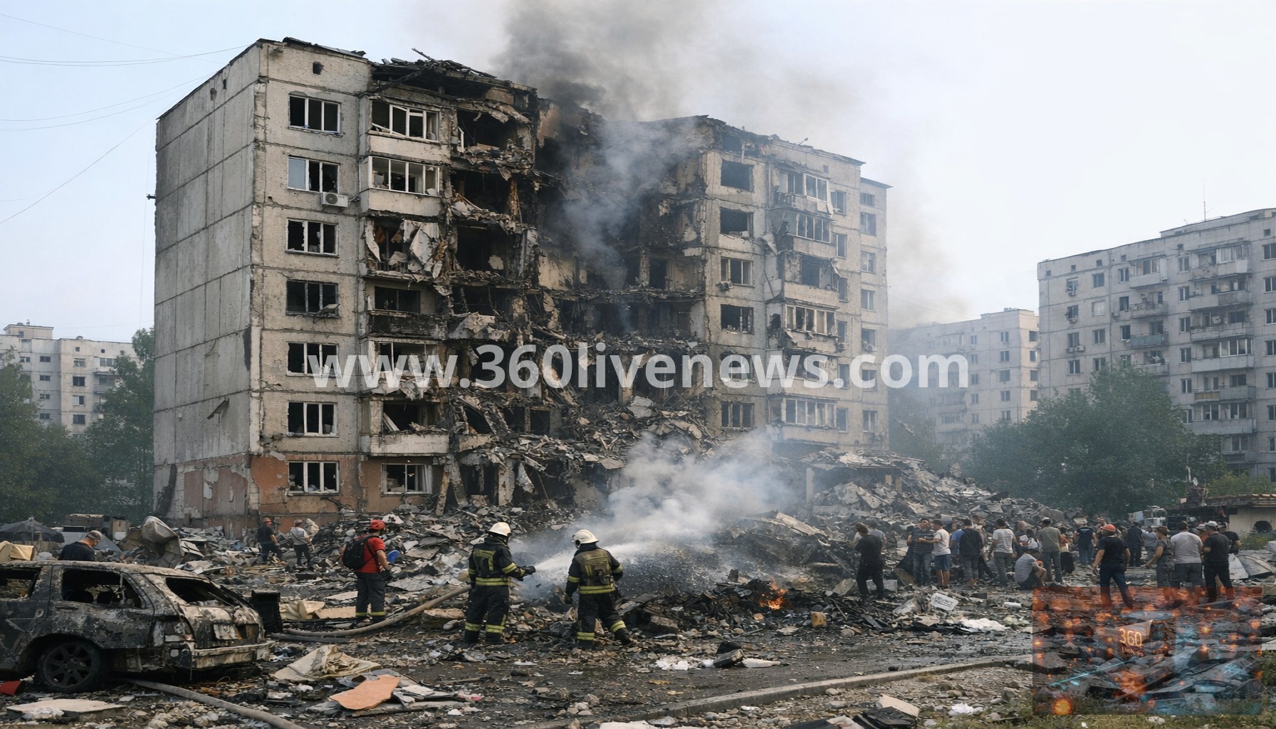 Russia strikes Kharkiv residential district as drone attacks escalate