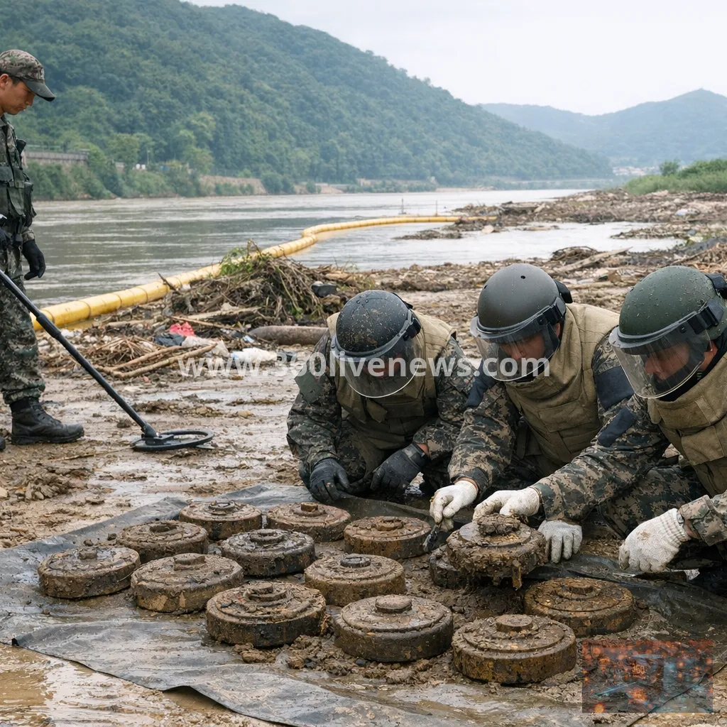 South Korea recovers 15 suspected North Korean landmines after monsoon floods near border