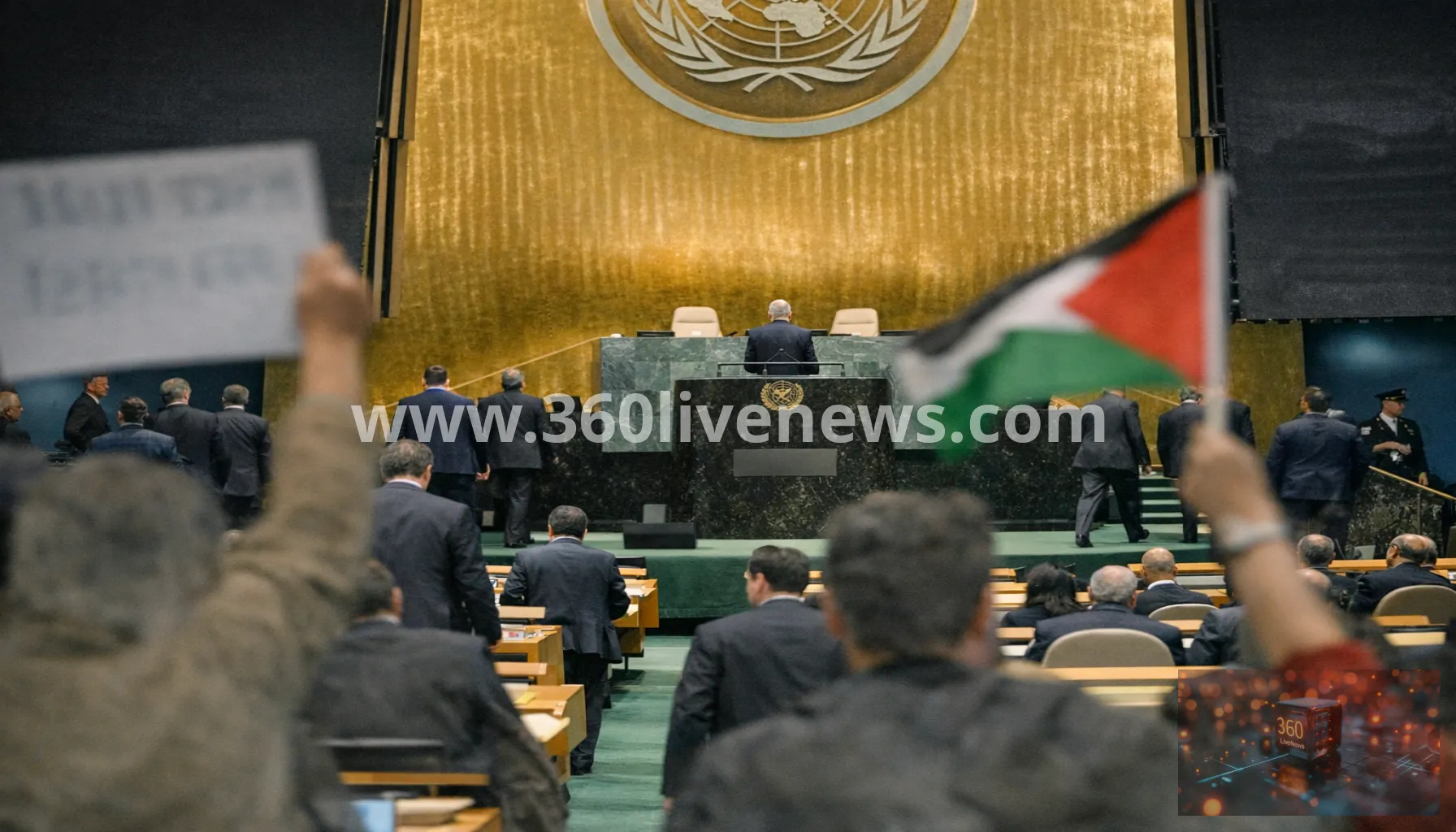 UN delegates walk out as Netanyahu attacks critics at General Assembly